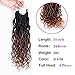 Gabrielle 6 Packs (14 Inch, OT30) Ombre Goddess Locs Faux Locs Crochet Hair Wavy With Curly Ends Synthetic Twist Braiding Goddess Hair Extensions 24 Roots