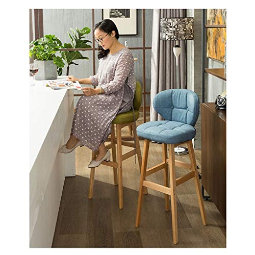 LCA Barhocker Barstuhl Barhocker Mit Rückenlehne Und Hölzernen Bein Frühstück Stuhl Geeignet Für Bar Küche Zu Hause… – Bild 4