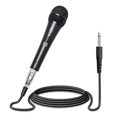 Dynamic Karaoke Wired Microphone, Professional Handheld Cardioid Vocal Mic with 19 ft XLR Cable for Karaoke Singing, Speech, Wedding, Stage and