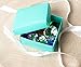 BLUE PANDA Mini Jewelry Gift Boxes - 3.74 x 3.74 x 1.65 In, 24-Pack, Teal with Lids & Ribbons - Bridal Shower Favor Boxes for Wedding & Baby Shower Favors