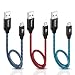Micro USB Cable 1ft, iSeekerkit Short Nylon Braided Fast Charger Cable USB to Micro USB 2.0 Android Charging Cord Compatible for Galaxy S7 S6, LG, Nokia, PS4, Controller primary