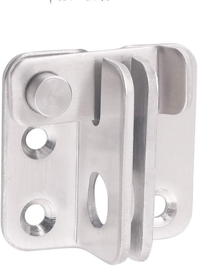 OUNONA Stainless Steel Safety Bolts Latches Anti-Theft Door Latch -Left Opening (Silver)