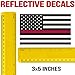Thin Red Line Decal – Perfect 5”x3” UV Outdoor Laminated Flag Reflective Decal Stickers for Cars, Trucks, and SUVs - in Support of Support of Firefighters and EMTs (3 Pack)