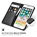 SHIELDON Genuine Leather iPhone 6s Wallet Case with Kickstand Function ID Credit Card Slot Magnetic Closure Compatible with iPhone 6/6S - Black