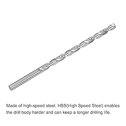 uxcell HSS(High Speed Steel) Extra Long Twist Drill