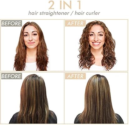 Hair Curler And Hair Straighteners 2 In 1 Hair Iron Tourmaline