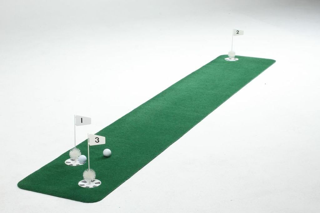 StarPro's Pro-Am 3-Hole Practice Green. Rolls Out Perfectly Flat, True & Realistic 1.5'x9'
