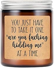 LEADO Lavender Scented Candles, Funny Gifts for Women, Men - Relaxing, Mothers Day, Birthday Gifts for Women, 