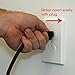 QDOS Universal SELF-Closing Outlet Cover – Oversized Wall Plate Covers Imperfections in Drywall Cutouts - Automatically Closes Upon Plug Removal - Fits Both Standard & Decora Outlets | 3 Pack | White