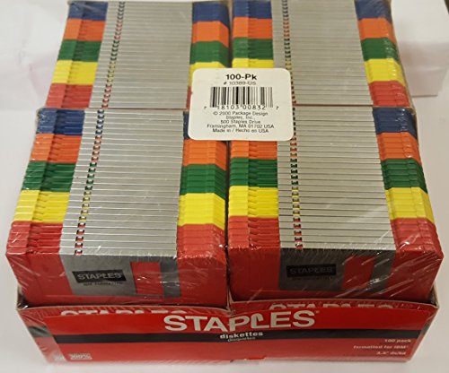 STAPLES 100 Pack Brand Floppy Disks (Diskettes)