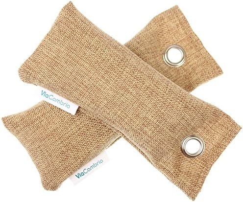 Bamboo Charcoal ~ Air Purifier Bags for Shoes Car Home Fridge โ Fragrance Free Odor Eliminator, Purifying Air Freshener Deodorizer, Natural Neutralizer to Odors ( 75g x 2 )