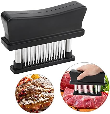 Meat Tenderizer Marinade by MeatZero with 48 Blades - Meat Tenderizer Power for Beef Pork , Chicken , Veal , Venison , Steaks , Poultry - Meat Tenderizer Roller - Meat Tenderizer Blade