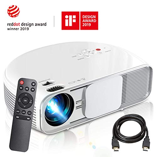 Projector, COFUN CL760 3600 Lux Full HD Led Video Projector Support 1080P for Games/Movies/Home Cinema, Compatible with Fire TV Stick,DVD,PC/Laptop,PS4 by HDMI USB AV VGA, Free HDMI Cable