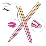 Lip Brush Retractable Tools Lip Punch Applicators Liner With Cap Makeup Brush For Lip Palette Lipstick(pink)