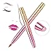 Lip Brush Retractable Tools Lip Punch Applicators Liner With Cap Makeup Brush For Lip Palette Lipstick(pink)