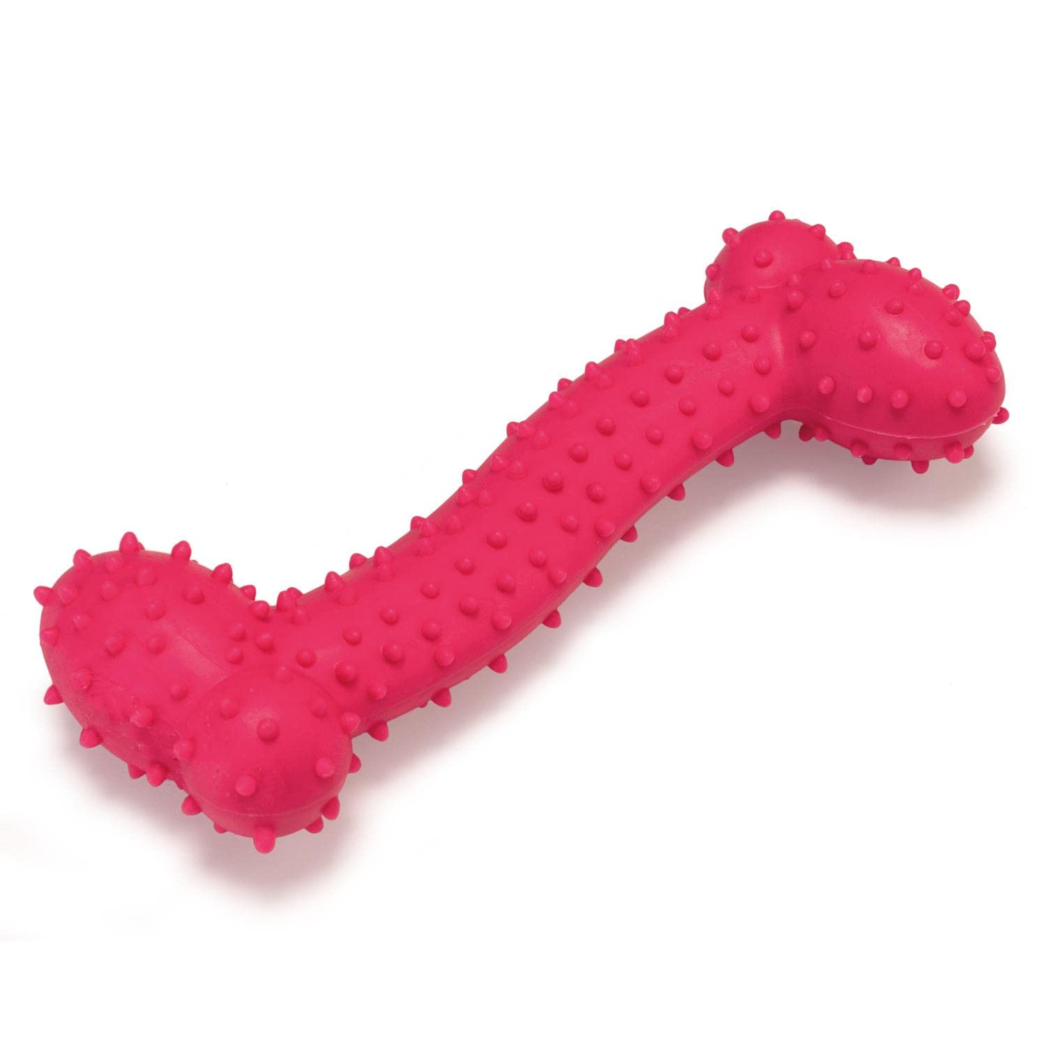 Arquivet Pink Toy Bone with Picks for Dogs 11cm - Made of Thermoplastic - Dog Toys and Accessories - Recommended for Small Breed Dogs