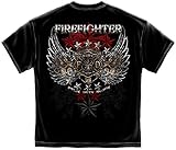 Firefighter T-Shirt Elite Breed Firefighter Pride Duty Honor Silver Foil Black