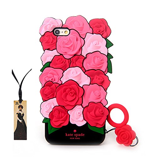 CASESOPHY 3D Soft Silicone Cartoon Case for Apple iPhone 5/5s/SE 3D Cartoon Cute Lovely Protective Korean Gift for Boys Kids Teens Girls Women (3D Rose)