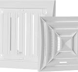 EUROPLAST 100mm Air Vent Cover - Adjustable Grille w/ Flyscreen - White ABS view 4