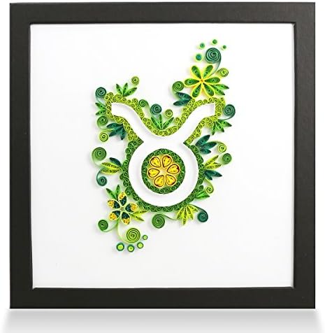 Zodiac Taurus Handmade Personalized Gifts for Him & Her Frame Paper Quilling 3D Wall Art for Home Decor