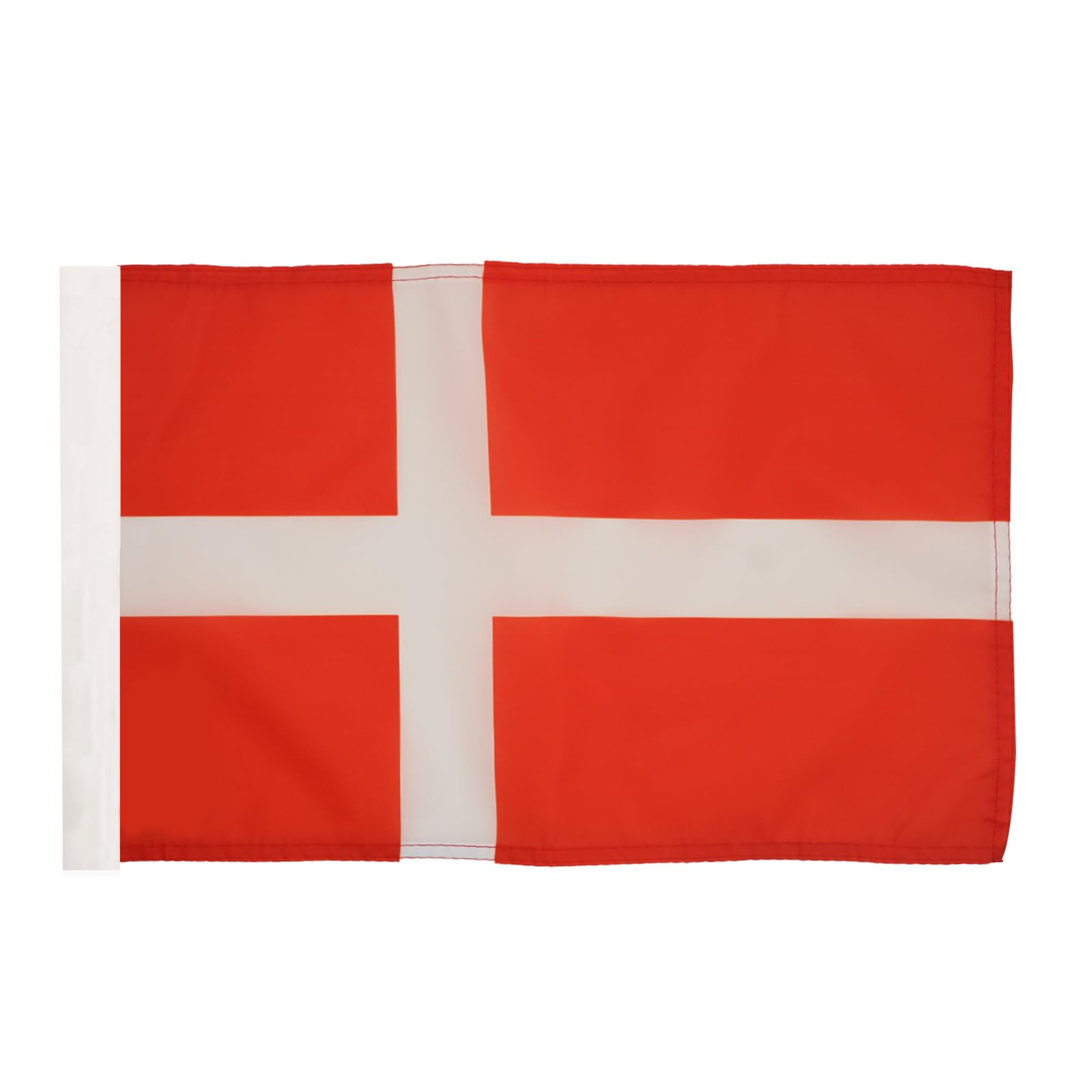 AZ FLAG - Denmark Flag - 18'' x 12'' - 100% Polyester Danish Small Banner with Sleeve - Fade Resistant - Vivid Colors - 18x12 in - 45x30 Cm