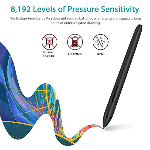 XP-PEN G960S Plus Graphic Tablet 9 x 6 Inch Stylus Pen 8192 Levels with Digital Eraser and 60 Degree Tilt Compatible with Windows Mac Android