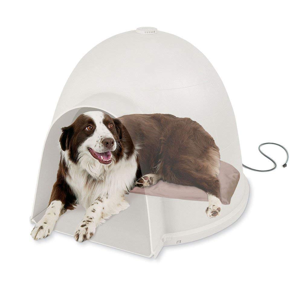 Bed, Dog Style Igloo LectroSoft PRODUCTS PET K&H Tan, 30