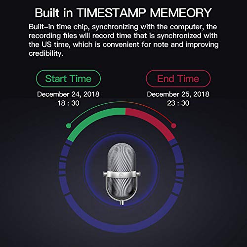 16GB Digital Voice Recorder-Mini HD Voice Recorder 580 Hours Recordings Capacity-Sound Recorder