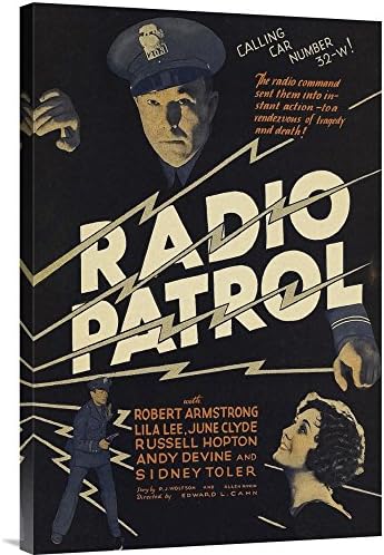 Global Gallery GCS-449822-2030-142 "Unknown Vintage Film Posters: Radio Patrol" Gallery Wrap Giclee on Canvas Wall Art Print