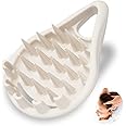 Terra Distribution Scalp Massager Scrubber Exfoliator [Made in Japan] 3 Tools-in-1 Hair Scalp Massager, Dandruff Brush for Head Massage, Dandruff, Hair Growth, Men, Women, and Gift (Off White)