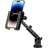 Hikeen Kayak Phone Holder, 360°Adjustable Phone Holder with Long Arm, Kayak Fishing Accessories, Phone Mount Compatible with 