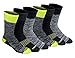 Dickies Dri-Tech Crew High Vis Yellow/Black/Freerun Asst Men’s Shoe 6-12; Sock 10-13thumb 1
