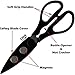 QwelKit Razor Sharp Kitchen Shears, Best Multi-Purpose Heavy Duty Scissors, Comfortable Non-Slip Handles, Free Magnetic Sheath, Perfect for Both Cooking & Home Use! (Black)