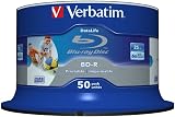 Verbatim Blu-ray Disc BD-R SL Datalife 25 GB 6x Printable 50-Pack Spindle view 2