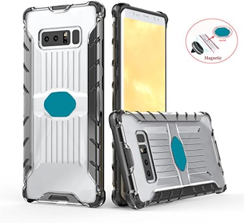 Galaxy Note 8 Case,Soundmounds 3 In 1 Magnetic Galaxy Note 8 Case Ultra Thin Slim Fit Reinforced Corner Soft PC+TPU+UV Protect Cover for Galaxy Note 8 And Using For Car Mount.(Black)