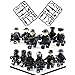 lmoulse Army Men Action Figures Military Base Set Army Toys of WW 2 Plastic Army Men Military Soldier Battle Group Battlefield Accessories Playset with Play Bucket - 300+ Pieces