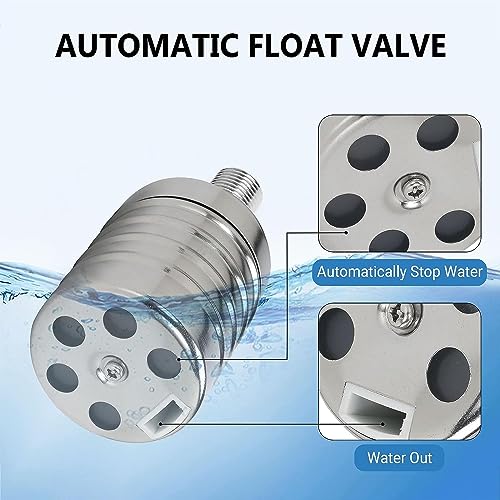 1'' Auto Fill Shut Off Water Tank Float Valve, 304 Stainless Steel