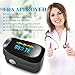 Pulse Oximeter Fingertip Blood Oxygen Saturation Monitor SpO2 Sensor Meter with Alarm Beep Rotating OLED Display