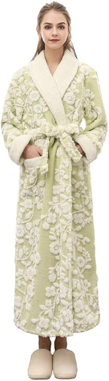 bademantel damen lang fleece