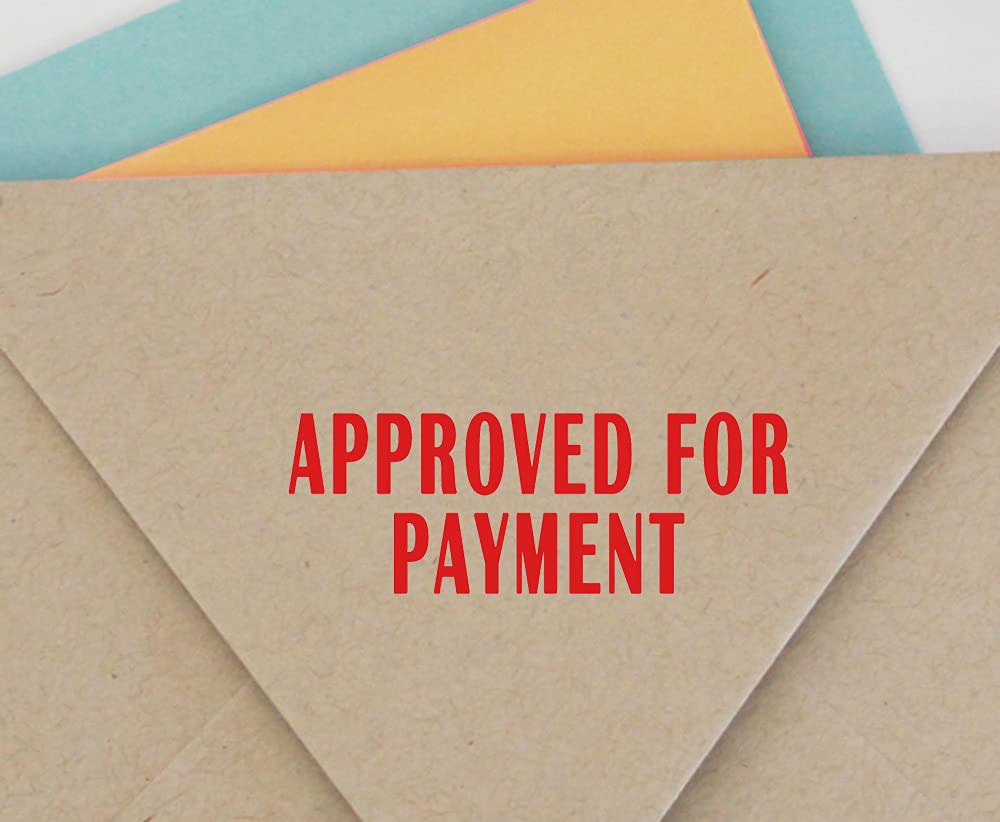 Printtoo Approved for Payment Office Stationery Shiny Stamp Self Inking Rubber Stamp