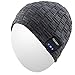 Qshell Winter Trendy Short Wireless Bluetooth Beanie Hat Cap for Men Women with Stereo Headphones Headsets Speakers Hands-free Call for Outdoor Sports Gym Skiing Skating Walking,Christmas Gifts - Gray