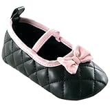 Luvable Friends Quilted Mary Jane, Black, 12-18 months