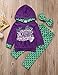 Gogoboi 3pcs Mermaid Outfit Set Long Sleeve Hoodie Top+Pants+Headband Suit for Baby Girl 1-6T (2-3T, Purple)
