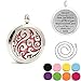 Kissreason Stainless Steel Aromatherapy Essential Oil Diffuser Locket Pendant Necklace