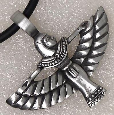 ISIS Egyptian Goddess Amulet of Magical Inspiration Healing power Pewter Pendant Necklace