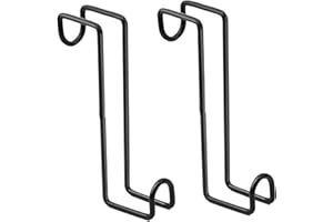 HDYEGY 2Pack 8 Inch Tack Hook,Heavy Duty Metal Over Rail Tack Hooks Stall Hooks for Hanging Horse Bridles Halters and Buckets