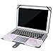 MOSISO Compatible with MacBook Air 13 inch A1466 / A1369 (Older Version Release 2010-2017), PU Leather Book Folio Protective Stand Cover Sleeve, Pink Marble