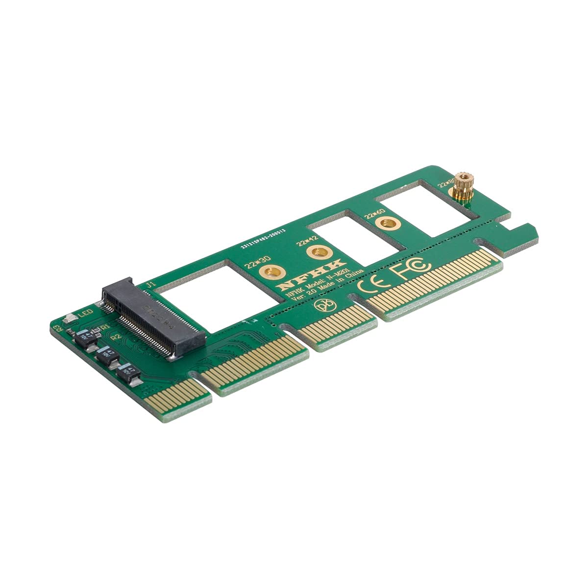 NFHK NGFF M-key NVME AHCI SSD to PCI-E 3.0 16x x4 Adapter for 80mm XP941 SM951 PM951 A110 m6e 960 EVO SSD