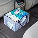 Premium Diaper Caddy, Wash Cloth, Durable Leather Handles, Diaper Caddy Organizer, Nursery Storage Organizer, Perfect Baby Shower Gift, Gray