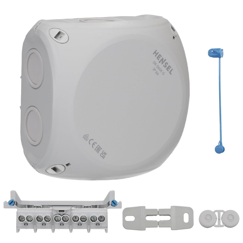 Hensel, Cable Junction Box, DK 0606 G, 1.5-6 qmm Box, housing for mounting on The Wall, Ceiling, 4012591124993